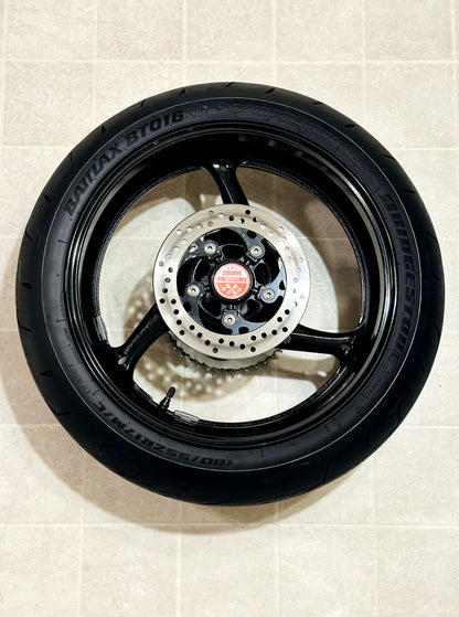 2011-2026 SUZUKI GSXR750 OEM REAR BACK WHEEL RIM TIRE ROTOR SPROCKET MINT BLACK