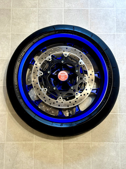 2020-2026 YAMAHA YZF R1 OEM FRONT WHEEL RIM ROTORS & TIRE ASSEMBLY BLUE
