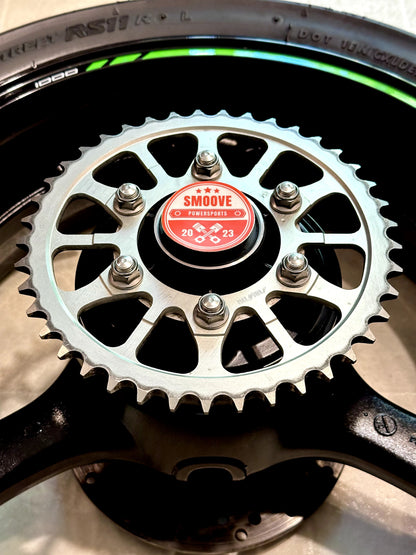 2021-2025 KAWASAKI NINJA ZX10R OEM REAR BACK WHEEL RIM TIRE SPROCKET ROTOR BLACK
