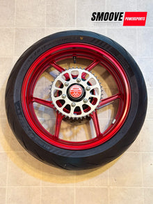 2019-2025 KAWASAKI NINJA ZX6R ZX636 OEM REAR BACK WHEEL RIM ROTOR SPROCKET RED