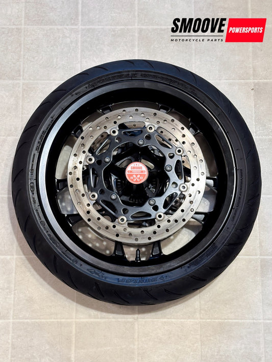2020-2025 YAMAHA YZF-R1 YZF R1 OEM FRONT WHEEL RIM ROTOR & TIRE ASSEMBLY BLACK