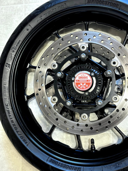 2022-2025 YAMAHA YZF R7 OEM FRONT WHEEL RIM ROTORS & TIRE ASSEMBLY BLACK