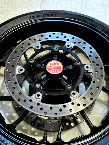 2022-2025 YAMAHA YZF R7 OEM FRONT WHEEL RIM ROTORS & TIRE ASSEMBLY BLACK