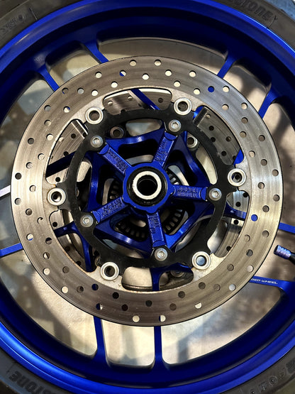 2021-2025 YAMAHA MT09 MT 09 SP OEM FRONT WHEEL RIM TIRE ROTOR ASSEMBLY BLUE