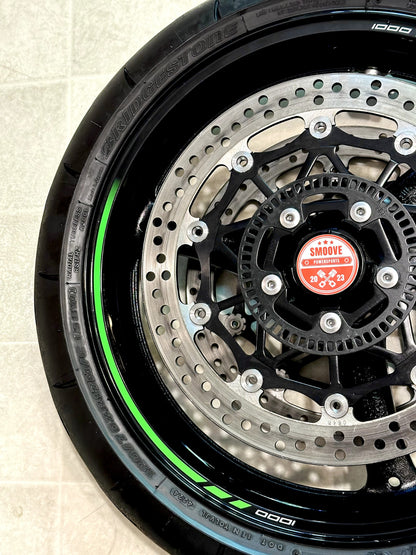 2021-2025 KAWASAKI NINJA ZX10R OEM FRONT WHEEL RIM ROTORS TIRE ASSEMBLY BLACK
