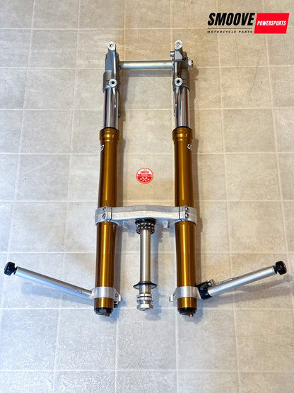 2025-2026 YAMAHA YZF R1 OEM FRONT FORKS SUSPENSION W/ TRIPLE TREE & CLIP ONS