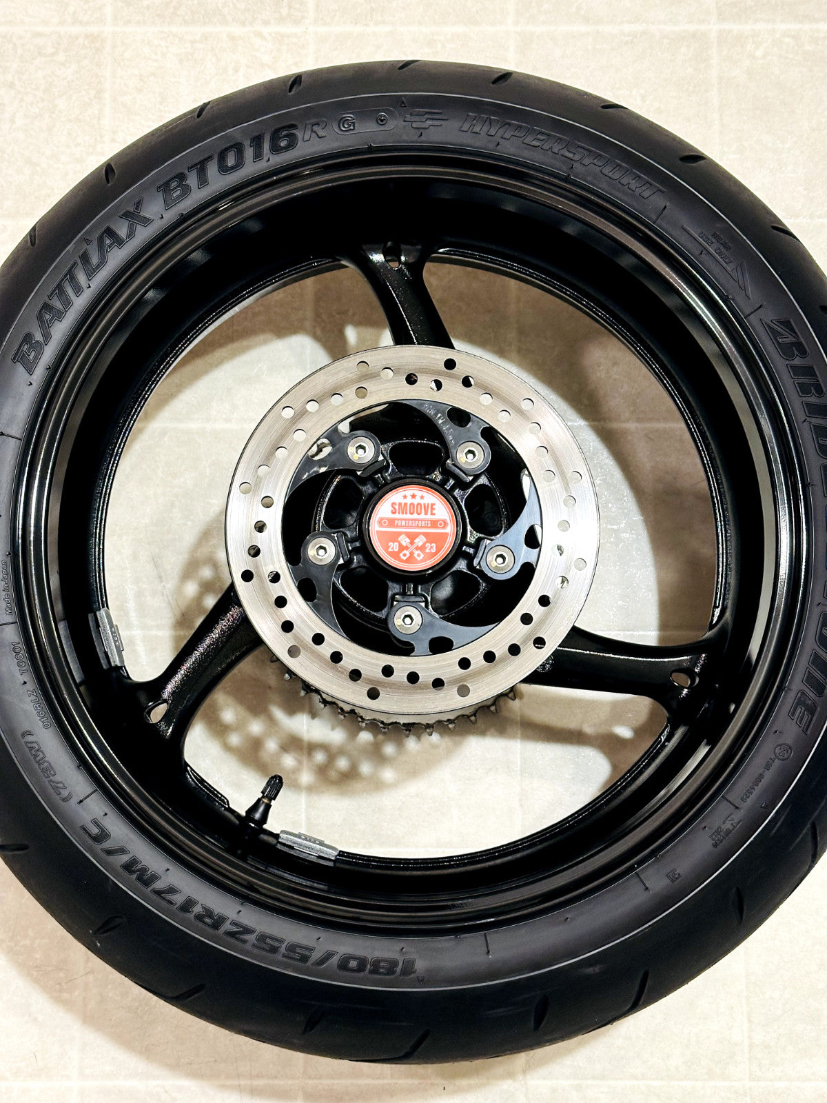 2011-2026 SUZUKI GSXR750 OEM REAR BACK WHEEL RIM TIRE ROTOR SPROCKET MINT BLACK