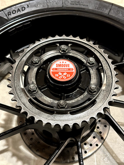 2022-2025 YAMAHA YZF R7 MT07 OEM REAR BACK WHEEL RIM ROTOR SPROCKET TIRE BLACK