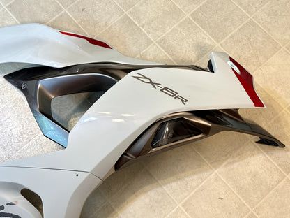 2024-2025 KAWASAKI NINJA ZX6R ZX636 OEM FAIRING BODY PLASTICS COWLING KIT WHITE