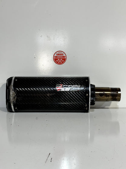 2006-2007 YAMAHA YZF R6 TWO BROTHERS SILVER SERIES CARBON FIBER MUFFLER SLIP ON