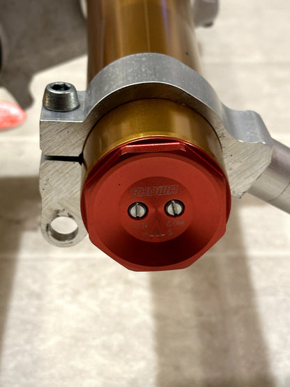 2011-2015 KAWASAKI NINJA ZX10R OEM FRONT FORKS SUSPENSION W/ TRIPLE TREE & BARS