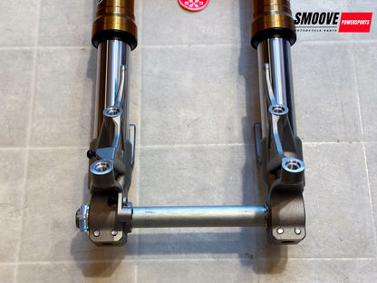 2025-2026 YAMAHA YZF R1 OEM FRONT FORKS SUSPENSION W/ TRIPLE TREE & CLIP ONS