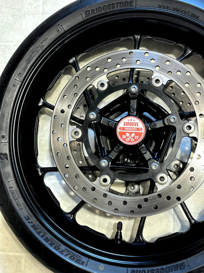 2022-2025 YAMAHA YZF R7 OEM FRONT WHEEL RIM ROTORS & TIRE ASSEMBLY BLACK