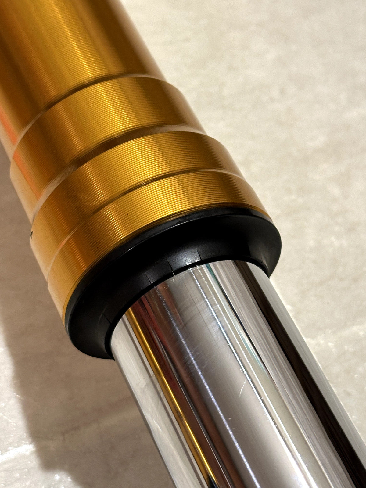 2011-2015 KAWASAKI NINJA ZX10R OEM FRONT FORKS SUSPENSION W/ TRIPLE TREE & BARS