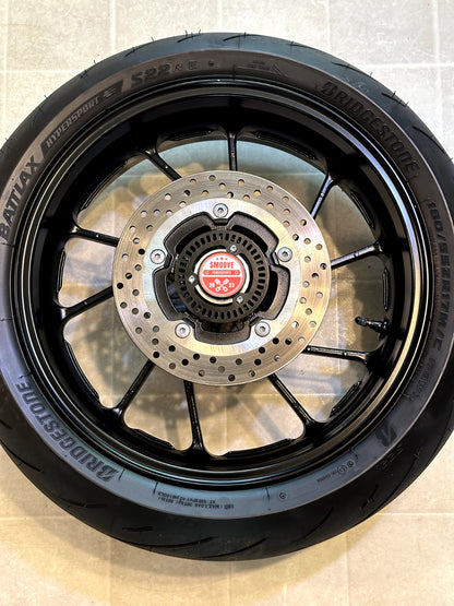 2022-2025 YAMAHA YZF R7 OEM REAR BACK WHEEL RIM ROTOR SPROCKET & TIRE BLACK