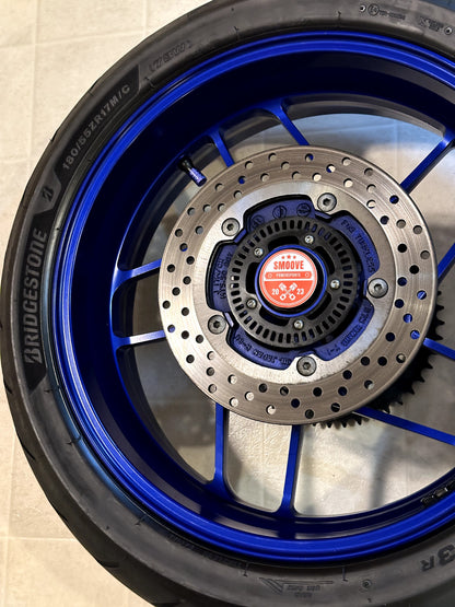 2021-2025 YAMAHA MT09 MT-09 SP OEM REAR BACK WHEEL RIM TIRE SPROCKET ROTOR BLUE