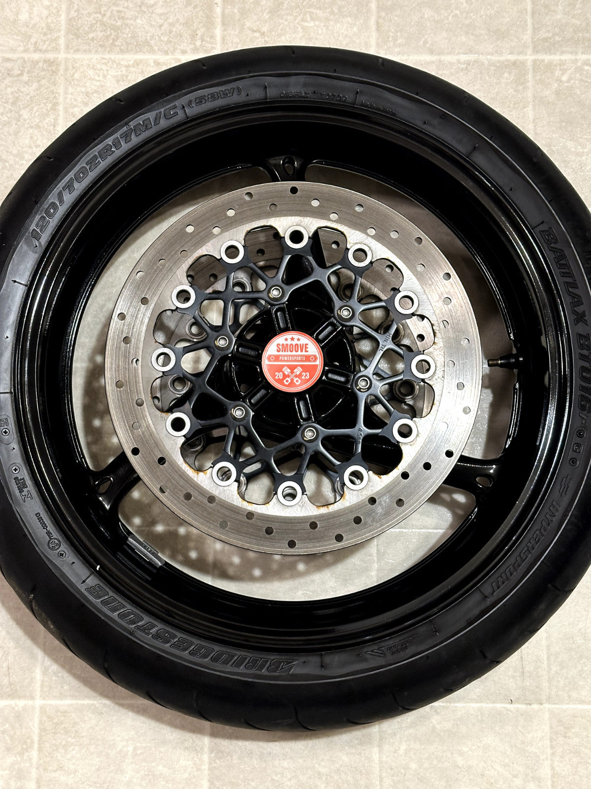 2011-2026 SUZUKI GSXR750 GSXR 750 OEM FRONT WHEEL RIM ROTORS TIRE MINT BLACK