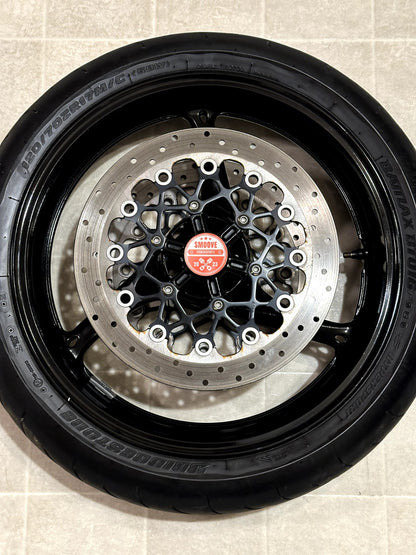 2011-2026 SUZUKI GSXR750 GSXR 750 OEM FRONT WHEEL RIM ROTORS TIRE MINT BLACK