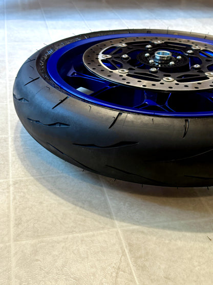 2020-2026 YAMAHA YZF R1 OEM FRONT WHEEL RIM ROTORS & TIRE ASSEMBLY BLUE