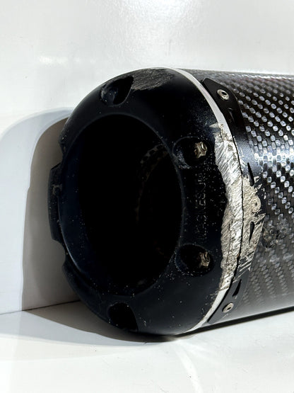 2006-2007 YAMAHA YZF R6 TWO BROTHERS SILVER SERIES CARBON FIBER MUFFLER SLIP ON