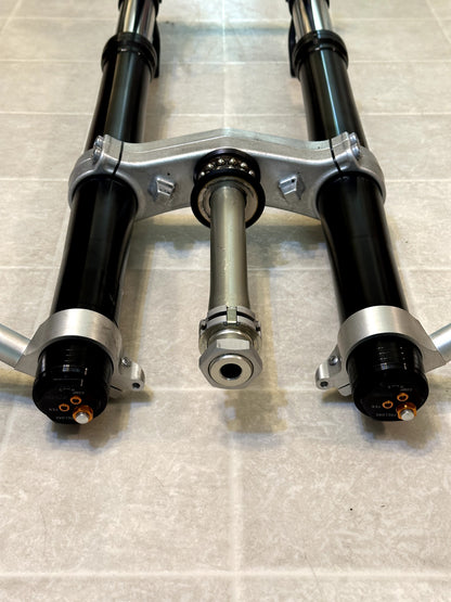2015-2024 YAMAHA YZF R1 OEM FRONT FORK FORKS SUSPENSION & TRIPLE TREE + CLIP ONS