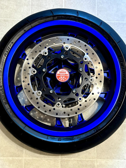 2020-2026 YAMAHA YZF R1 OEM FRONT WHEEL RIM ROTORS & TIRE ASSEMBLY BLUE