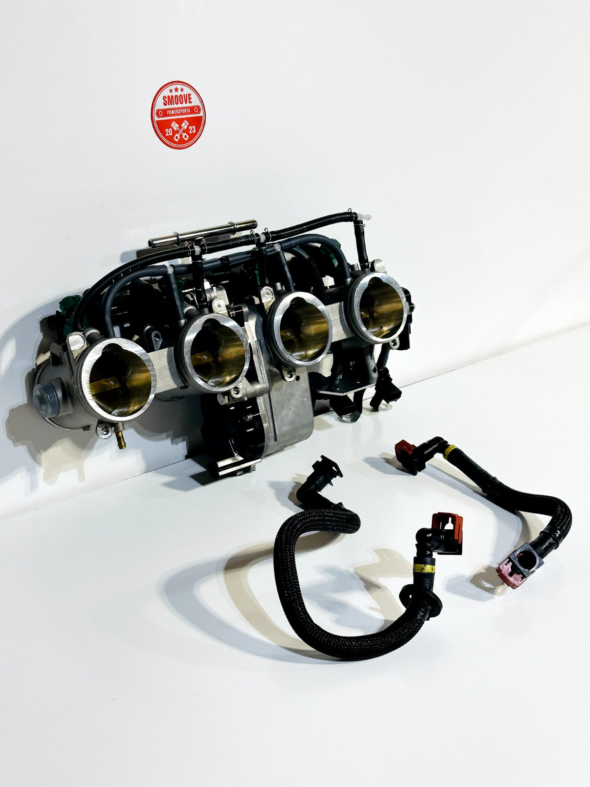 2024-2025 KAWASAKI NINJA ZX10R OEM THROTTLE BODY BODIES + INJECTORS & FUEL LINES