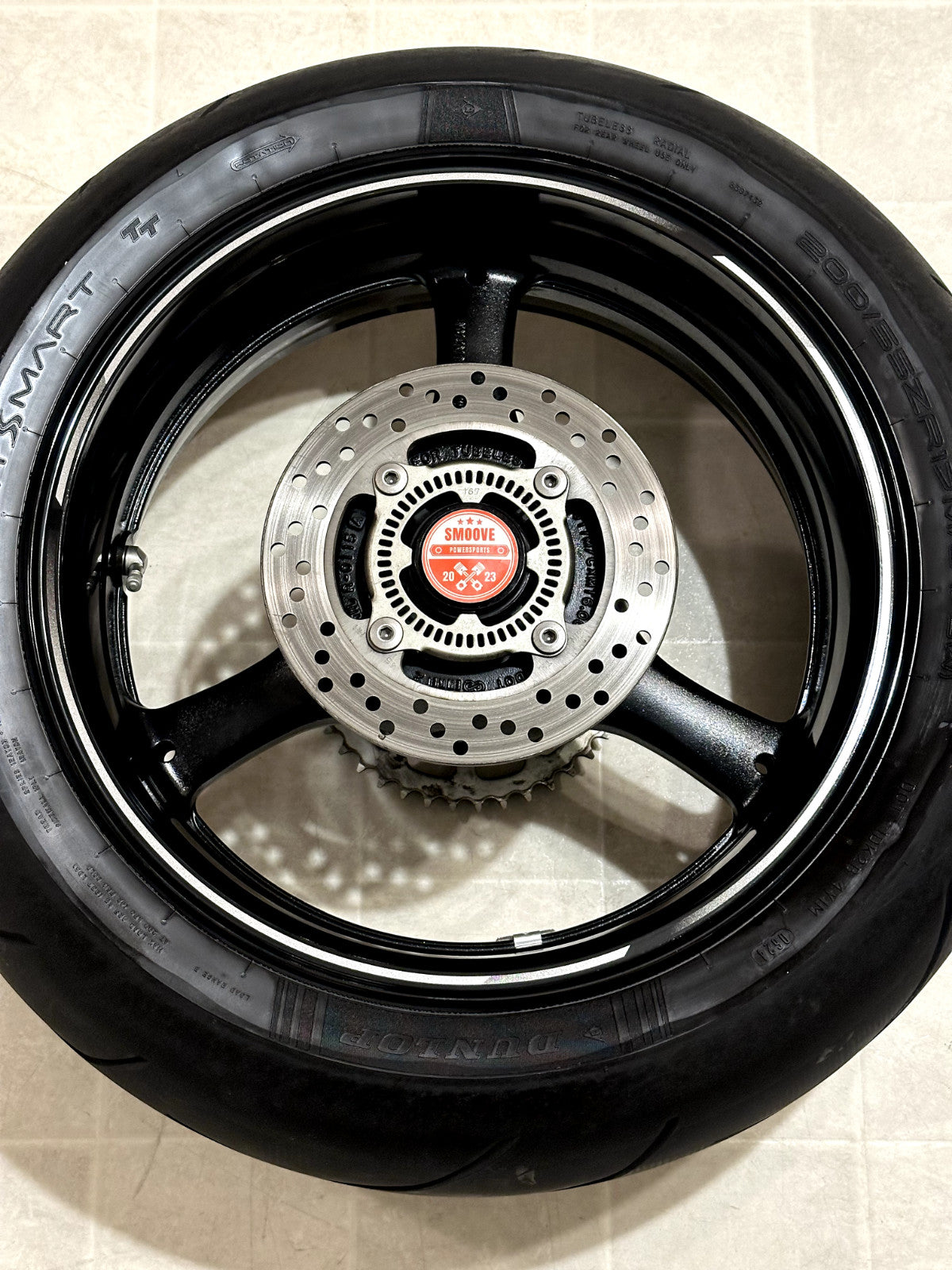 2021-2025 KAWASAKI NINJA ZX10R OEM REAR BACK WHEEL RIM TIRE SPROCKET ROTOR BLACK