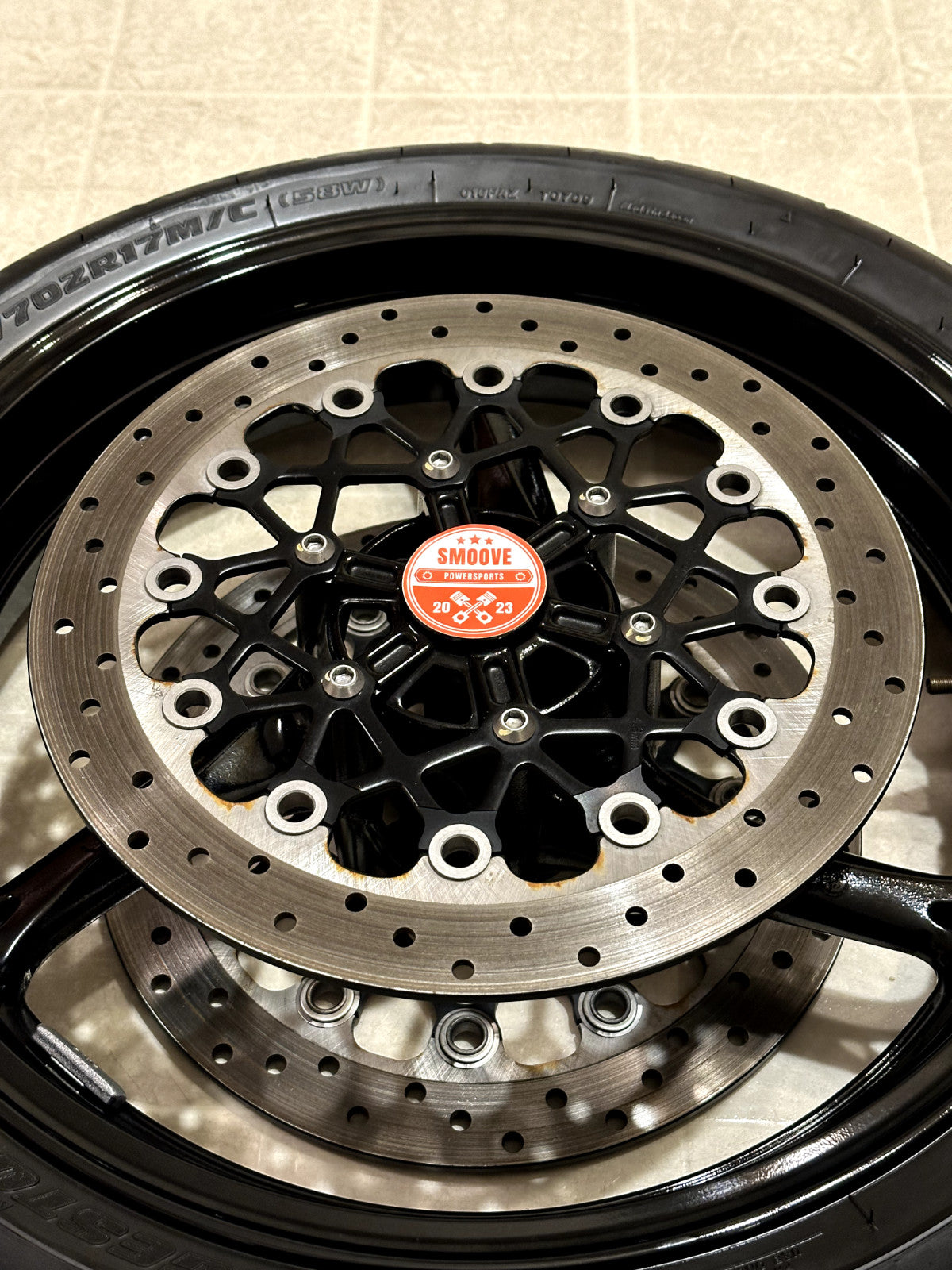 2011-2026 SUZUKI GSXR750 GSXR 750 OEM FRONT WHEEL RIM ROTORS TIRE MINT BLACK