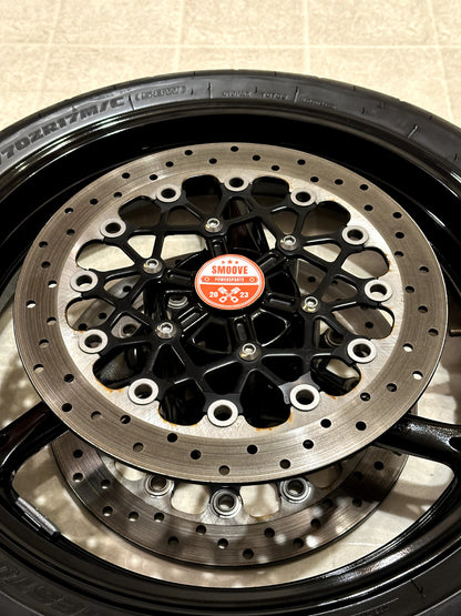 2011-2026 SUZUKI GSXR750 GSXR 750 OEM FRONT WHEEL RIM ROTORS TIRE MINT BLACK