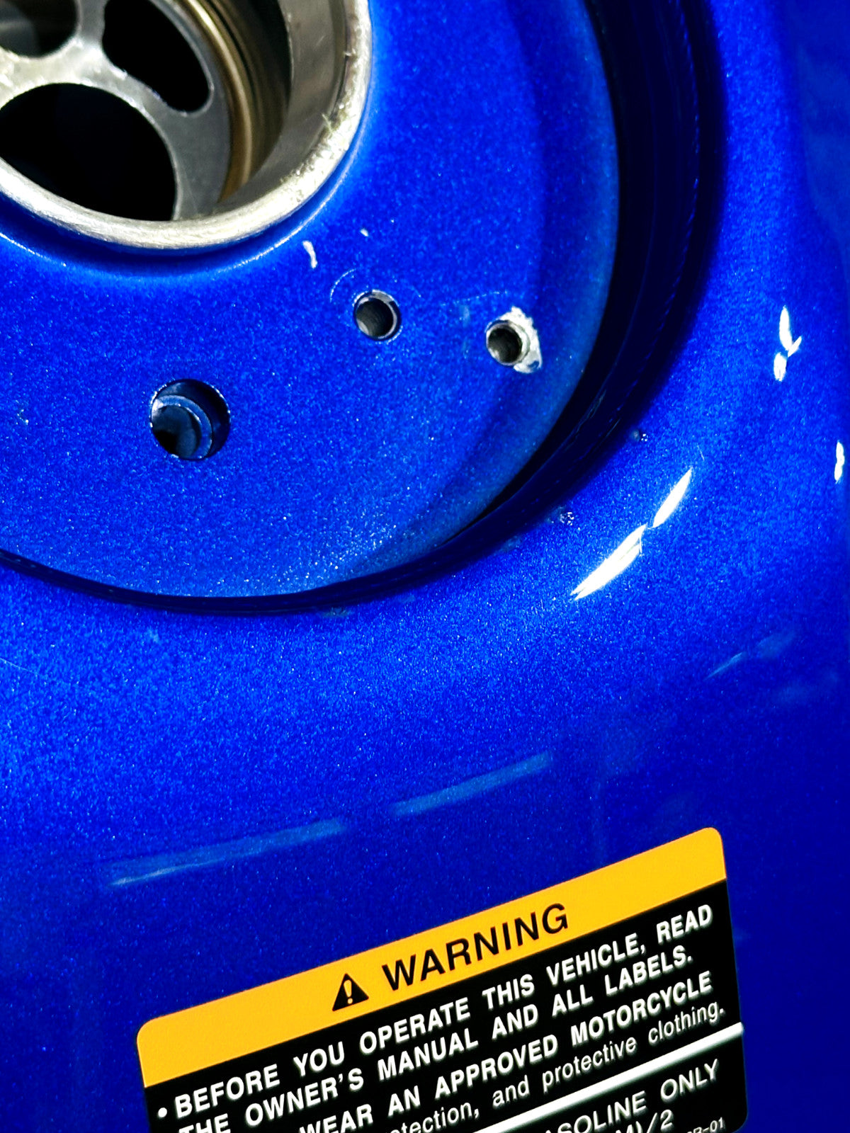 2020-2026 YAMAHA YZF R1 OEM GAS FUEL TANK CELL PETROL RESERVOIR BLUE NO DENTS✅