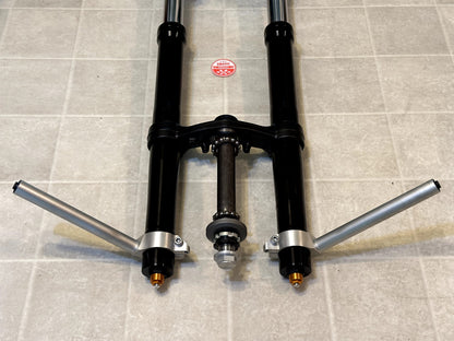 2022-2025 YAMAHA YZF R7 OEM FRONT FORKS SUSPENSION W/ TRIPLE TREE & CLIP ONS