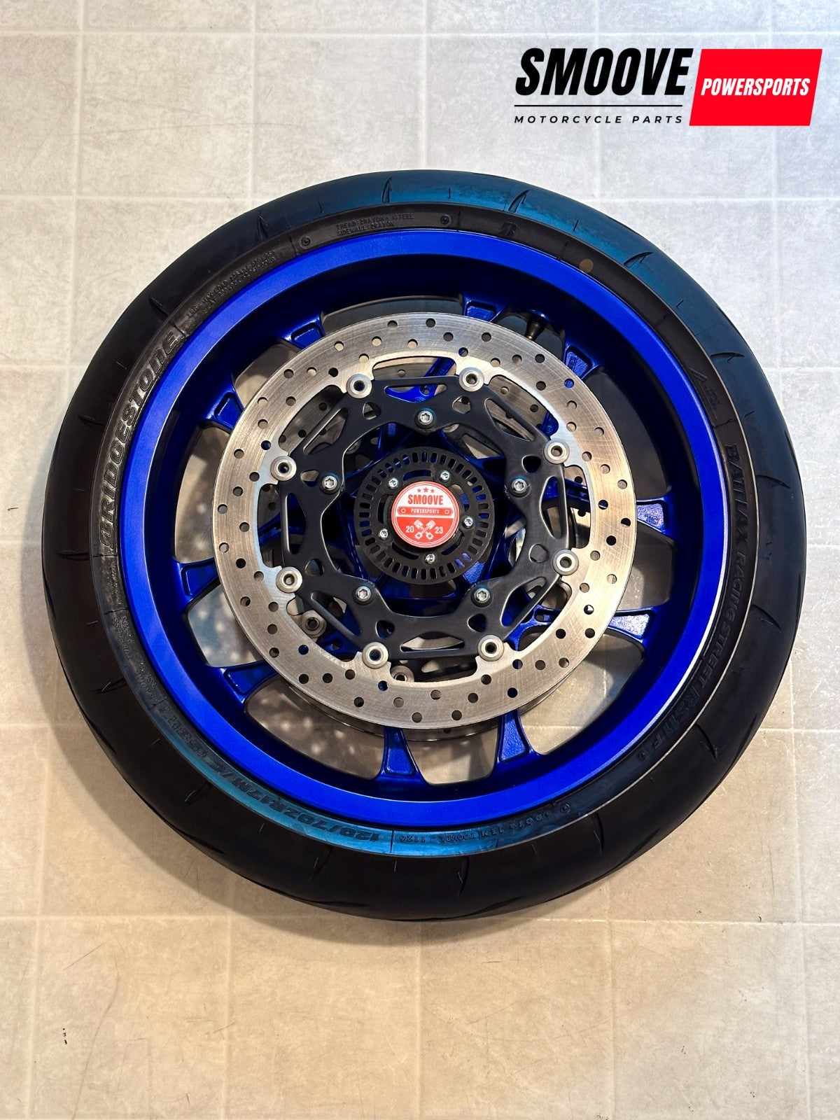 2020-2026 YAMAHA YZF R1 OEM FRONT WHEEL RIM ROTORS & TIRE ASSEMBLY BLUE