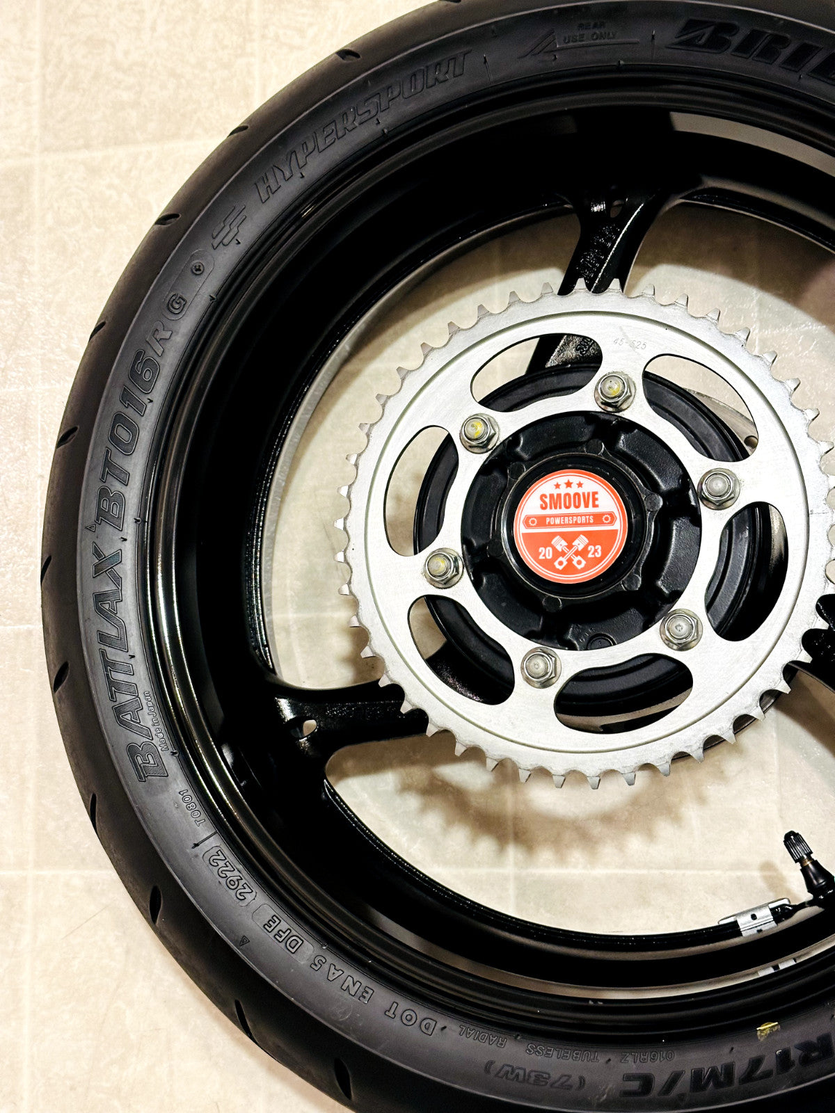 2011-2026 SUZUKI GSXR750 OEM REAR BACK WHEEL RIM TIRE ROTOR SPROCKET MINT BLACK