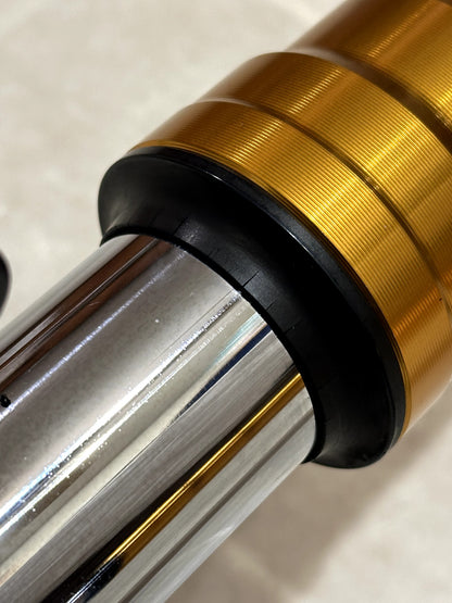 2011-2015 KAWASAKI NINJA ZX10R OEM FRONT FORKS SUSPENSION W/ TRIPLE TREE & BARS