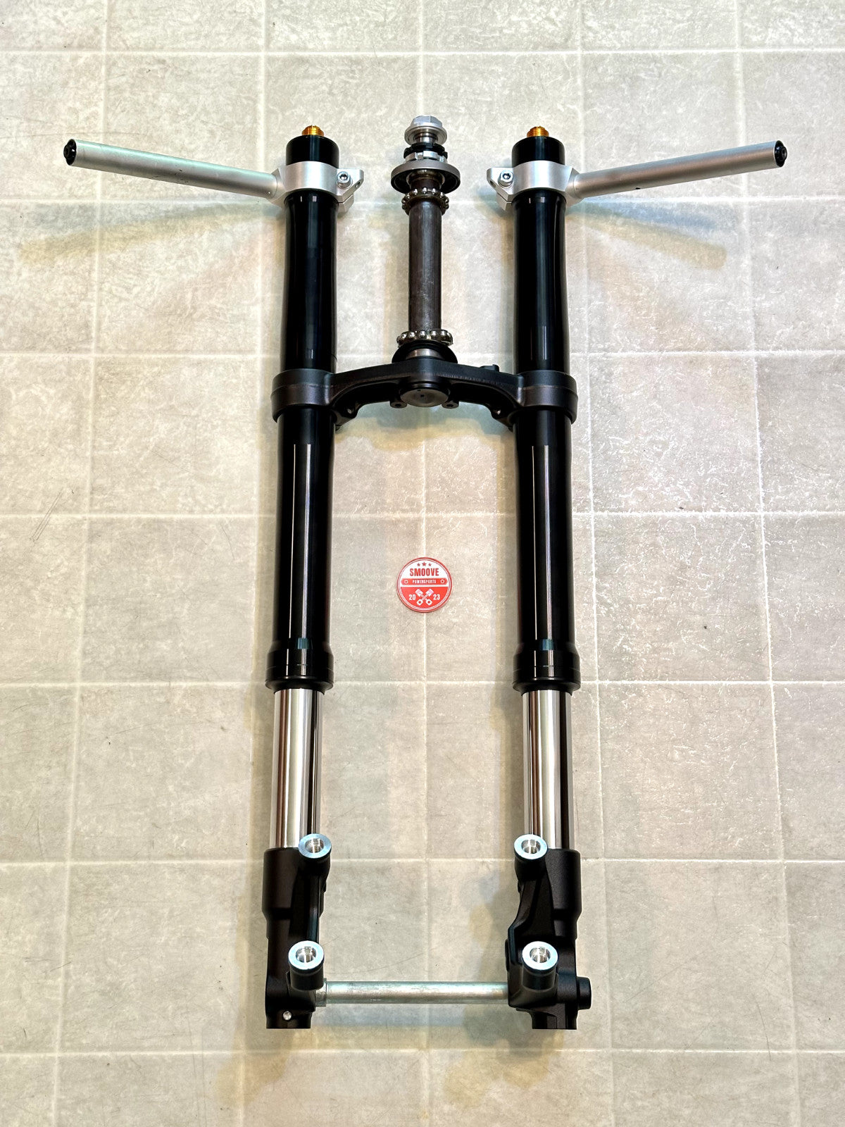2022-2025 YAMAHA YZF R7 OEM FRONT FORKS SUSPENSION W/ TRIPLE TREE & CLIP ONS