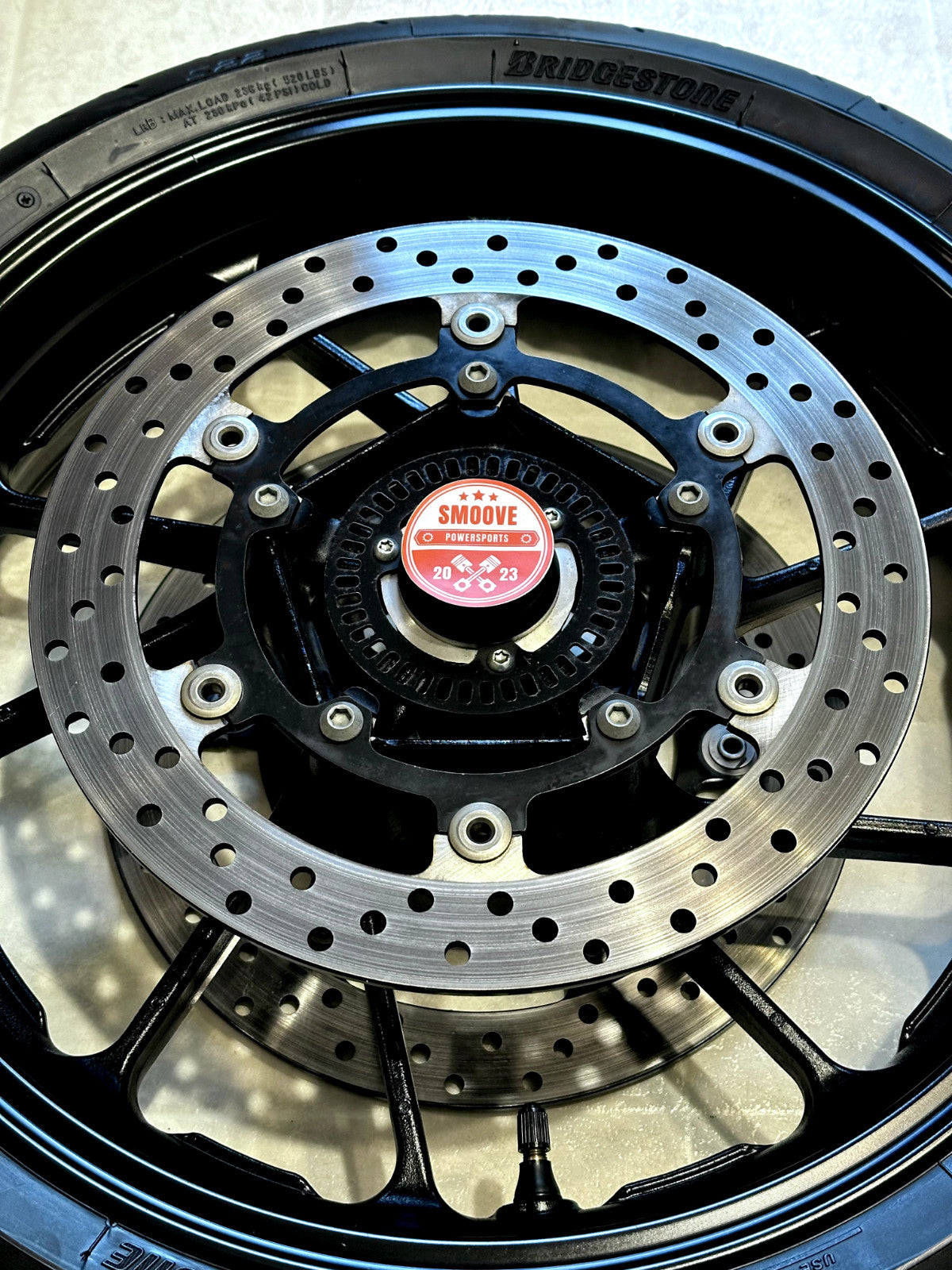 2022-2025 YAMAHA YZF R7 OEM FRONT WHEEL RIM ROTORS & TIRE ASSEMBLY BLACK