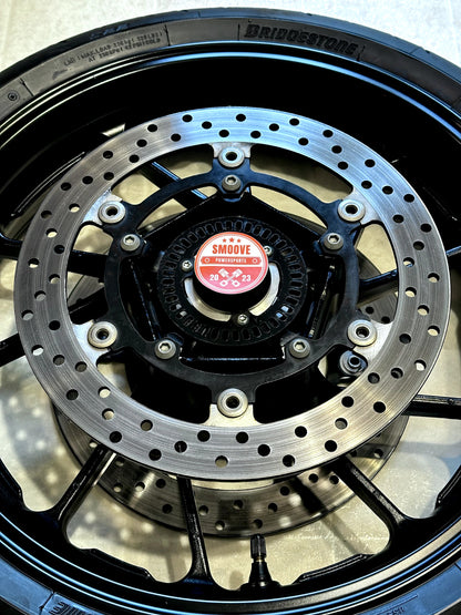 2022-2025 YAMAHA YZF R7 OEM FRONT WHEEL RIM ROTORS & TIRE ASSEMBLY BLACK