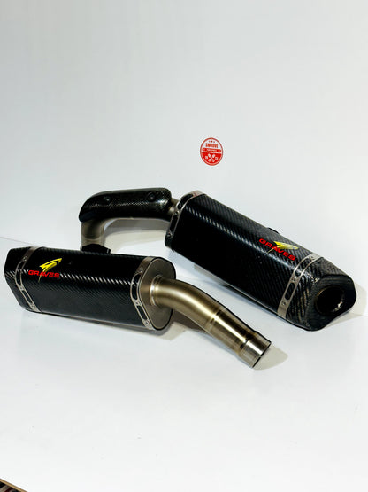 2009-2014 YAMAHA YZF R1 GRAVES EXHAUST SYSTEM MUFFLERS + MID PIPE & OEM HEADER