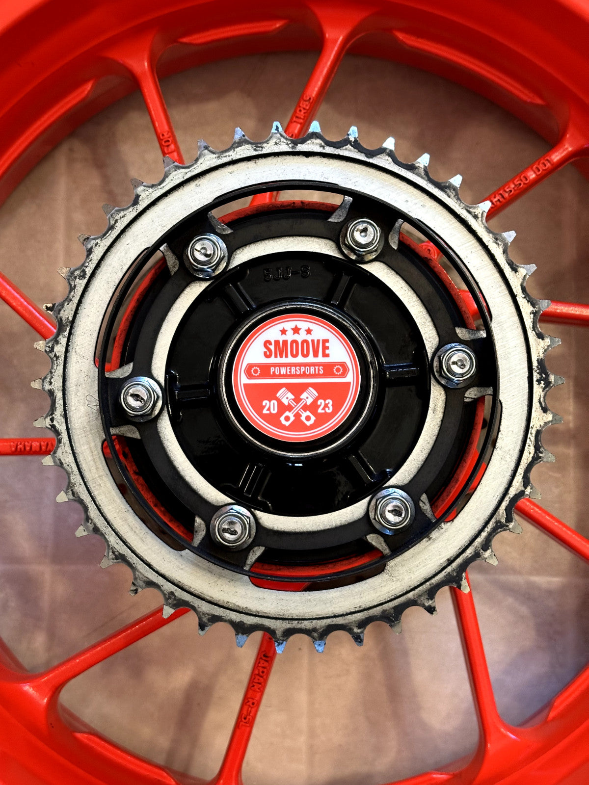 2022-2025 YAMAHA YZF R7 OEM REAR BACK WHEEL RIM SPROCKET ROTOR & TIRE ORANGE
