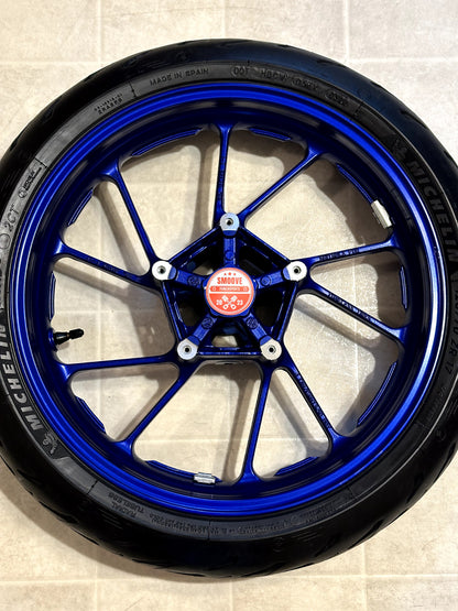 2022-2025 YAMAHA YZF R7 OEM FRONT WHEEL RIM & TIRE ASSEMBLY BLUE