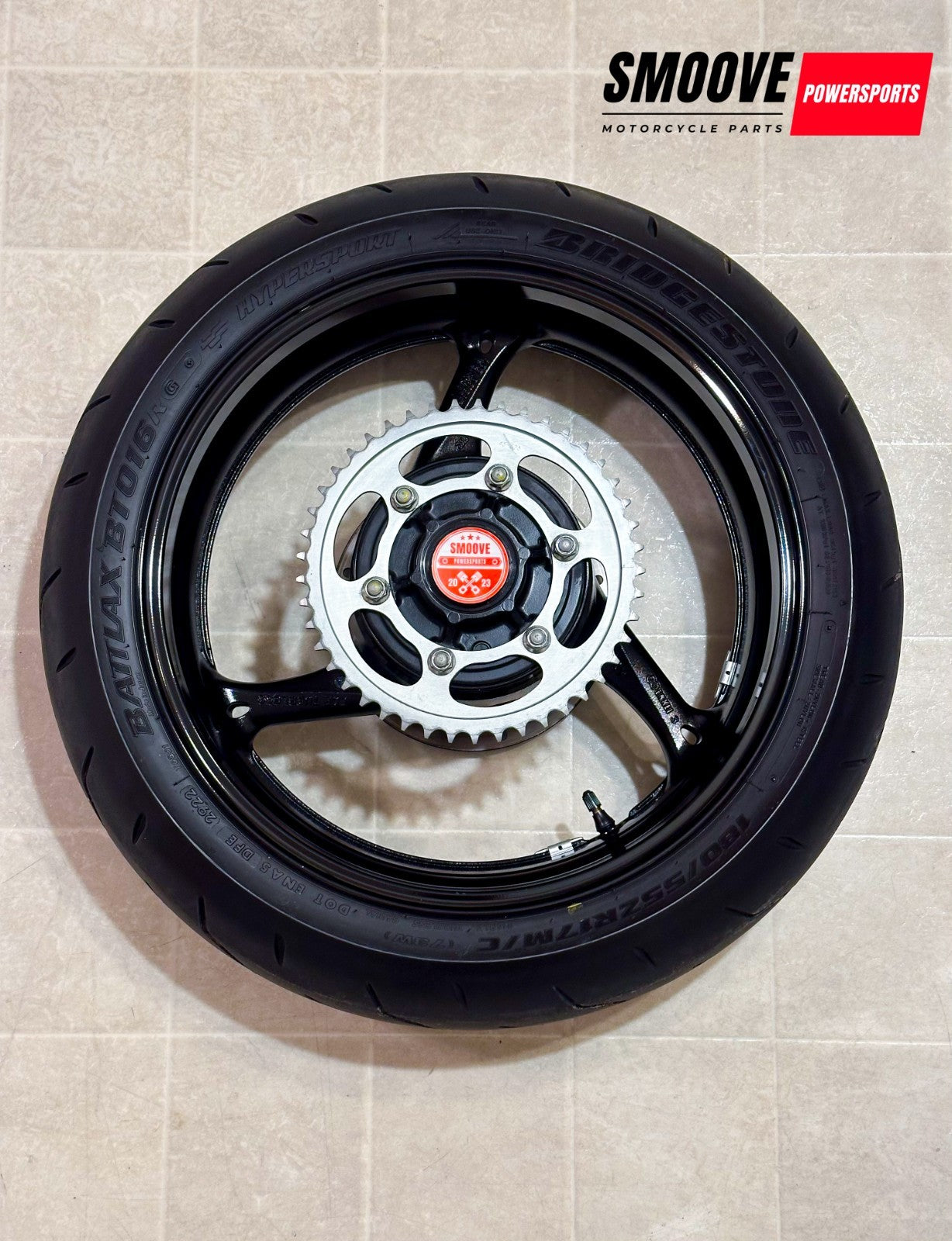 2011-2026 SUZUKI GSXR750 OEM REAR BACK WHEEL RIM TIRE ROTOR SPROCKET MINT BLACK