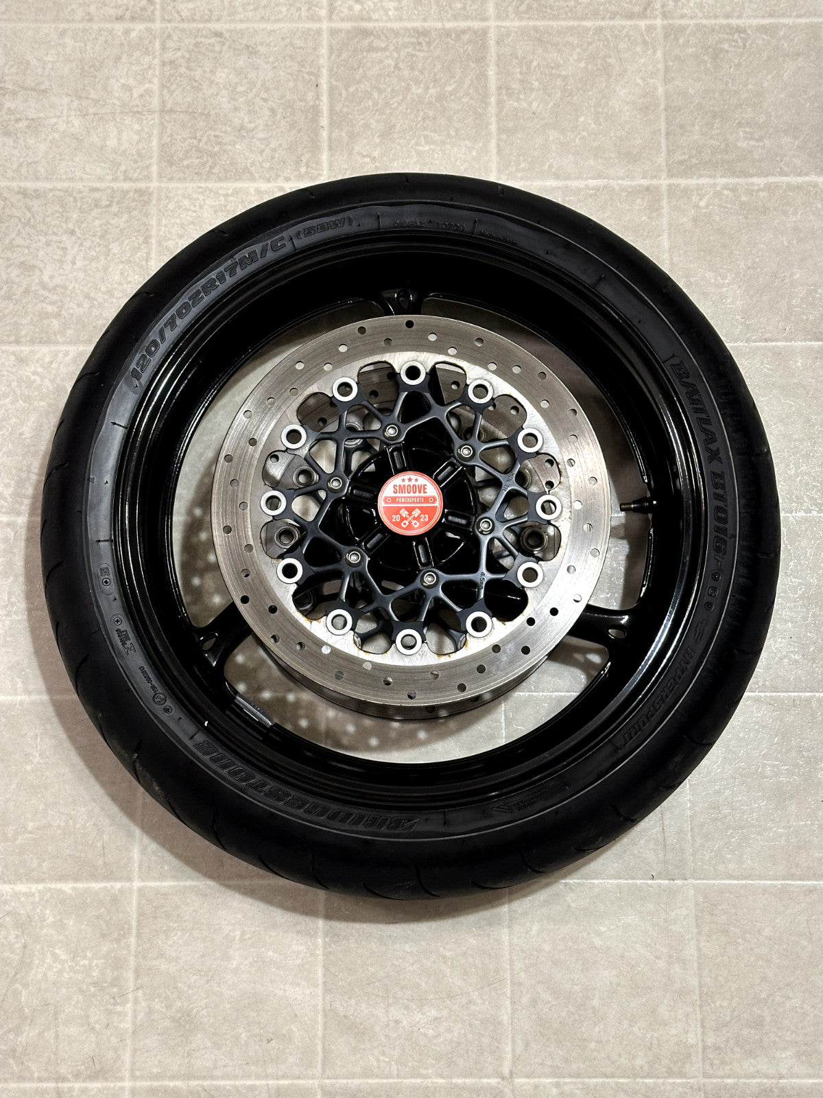 2011-2026 SUZUKI GSXR750 GSXR 750 OEM FRONT WHEEL RIM ROTORS TIRE MINT BLACK