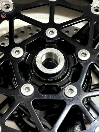 2021-2025 KAWASAKI NINJA ZX10R OEM FRONT WHEEL RIM ROTORS TIRE ASSEMBLY BLACK