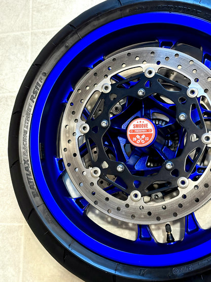 2020-2026 YAMAHA YZF R1 OEM FRONT WHEEL RIM ROTORS & TIRE ASSEMBLY BLUE