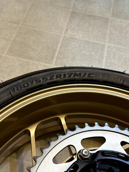 2022-2025 YAMAHA XSR900 XSR 900 OEM REAR BACK WHEEL RIM ROTOR SPROCKET TIRE GOLD