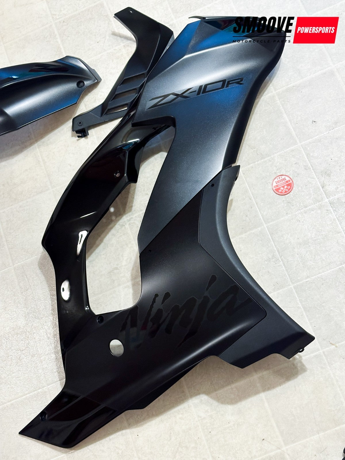 2021-2025 KAWASAKI NINJA ZX10R OEM RIGHT SIDE UPPER LOWER COWL FAIRING SET BLACK