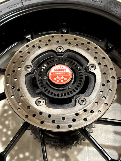 2022-2025 YAMAHA YZF R7 MT07 OEM REAR BACK WHEEL RIM ROTOR SPROCKET TIRE BLACK