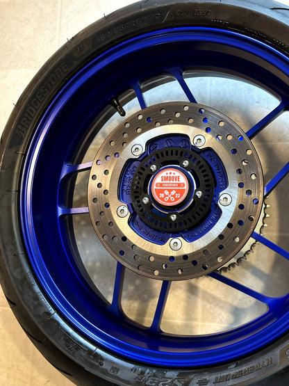 2021-2025 YAMAHA MT09 MT-09 SP OEM REAR BACK WHEEL RIM TIRE SPROCKET ROTOR BLUE
