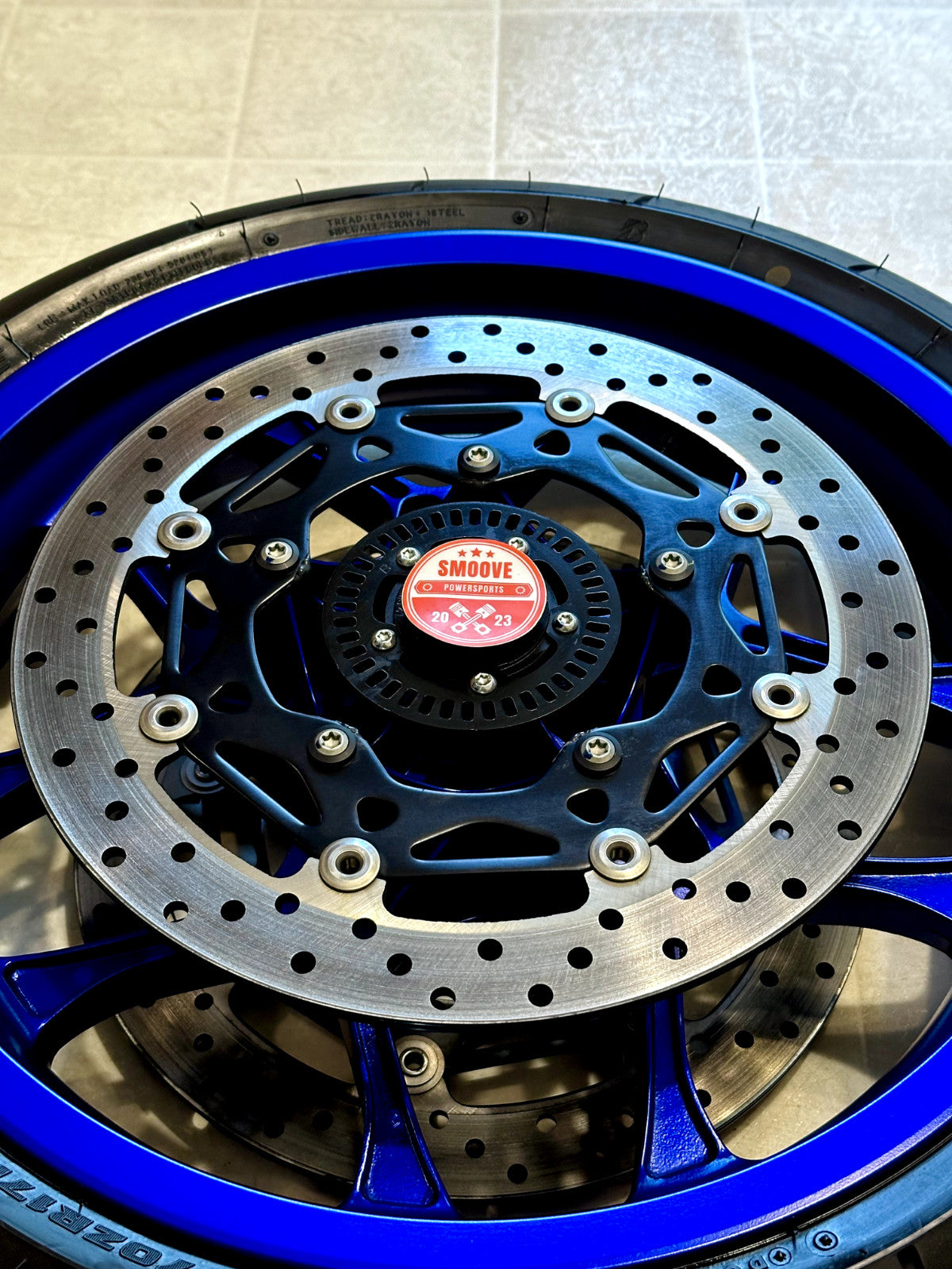 2020-2026 YAMAHA YZF R1 OEM FRONT WHEEL RIM ROTORS & TIRE ASSEMBLY BLUE